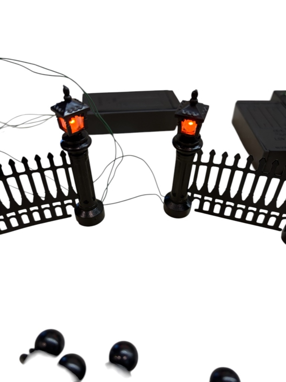 Lot of 50 pcs. - Seasonal Tabletop Display Village Lamp Set - No Batteries inc.